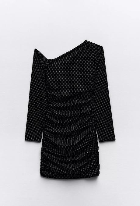 Zamatové šaty s vybíjanými kamienkami, zara,36 / s