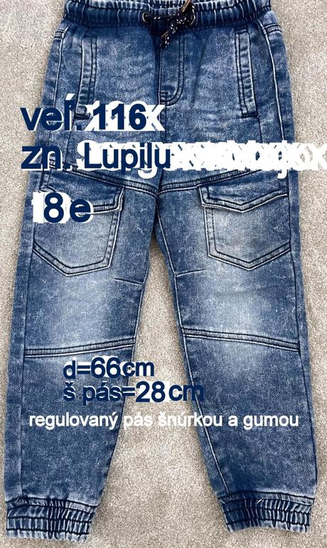 Chlapčenské džínsy veĺ.110, zn.lupilu, lupilu,110