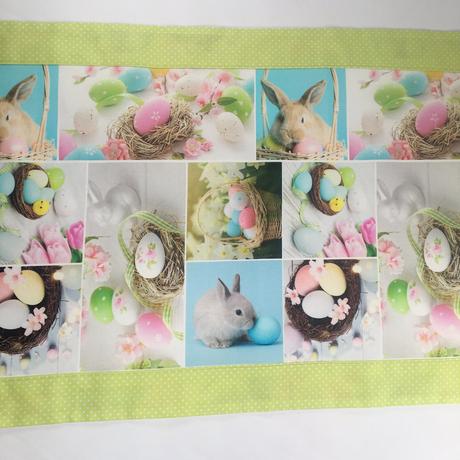 Zelený veľkonočný obrus 188/48 cm  skladom, 