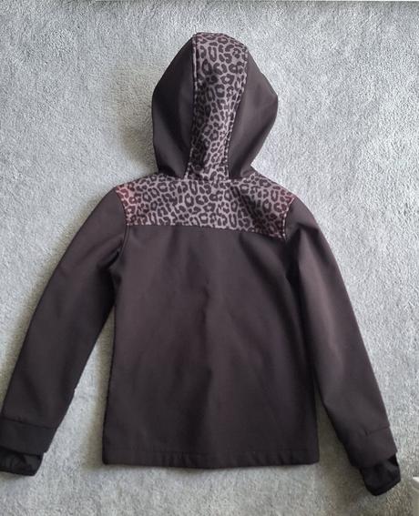 Softshelová bunda s leopardím vzorom, 128