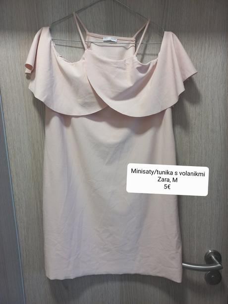 Minisaty/tunika s volanikmi zara, m, zara,m