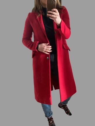 Dlhy vlneny kabat bershka, bershka,xs