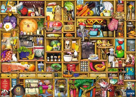 Kvalitné puzzle ravensburger - the kitchen cupboar,