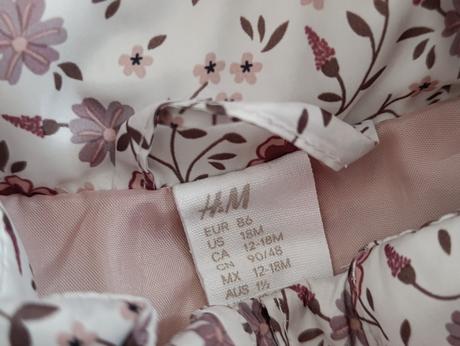 Kvietkovaná bundička, h&m,86