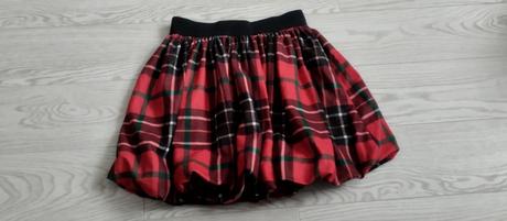 Károvaná vianočná sukňa, 38 / m