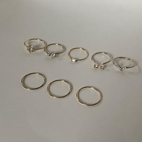 Minimalistický set zlaté tenké s kamienkami 165 mm, h&m