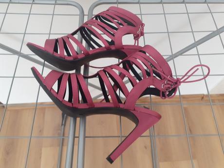 Damske fialove sandaliky na vysokom podpatku, graceland,38