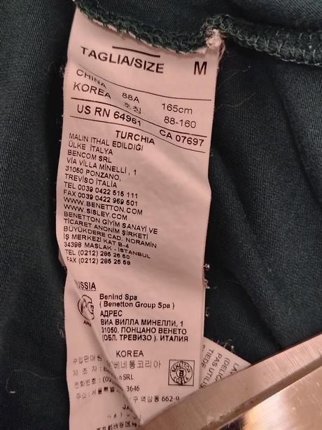 Dámsky tyrkysový elastický top, benetton, s/m, benetton,s
