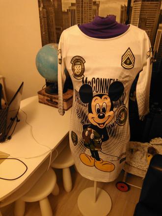 Disney mickey mouse army šaty, h&m,s