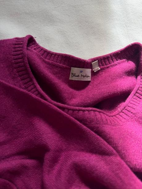 Elegantný modrý sveter motion  kašmír hodváb, s