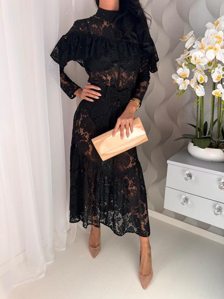 H&m - čipkované šaty, h&m,xs