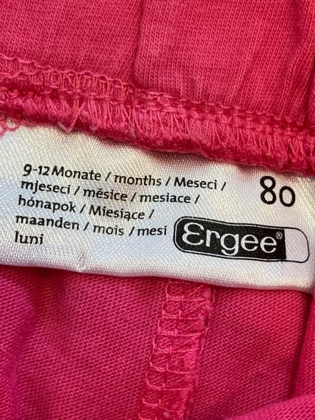 Dievčenské šortky so strapcami ružové ergee (80), ergee,80