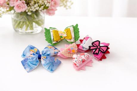 Balíčky mašiel na gumičke/štipce, 