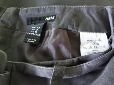 Tmavošeda saténová sukňa, h&m,42