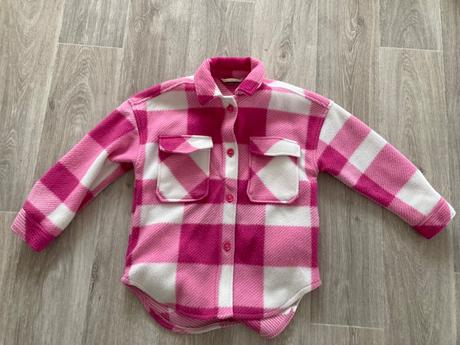 Kabátik ružovo biely, 140