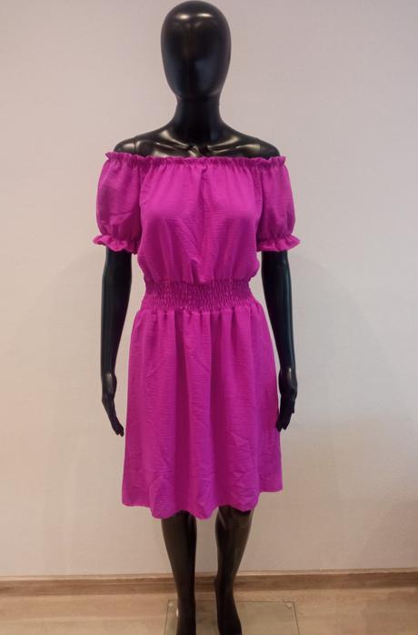 Dámske letné šaty ciklámenové, m