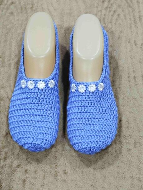 Háčkované papučky 75, 39 / 40