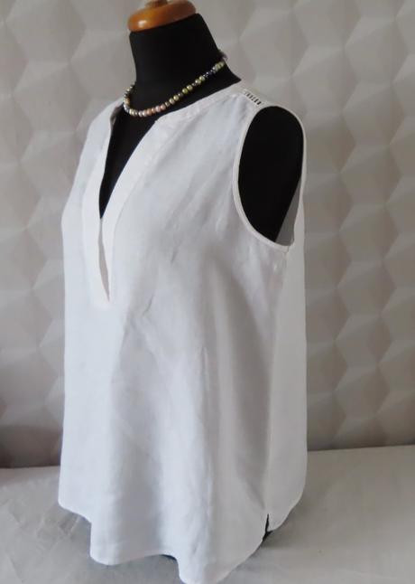 Biela ľanová blúzka, top gerry weber, veľ. l, gerry weber,l