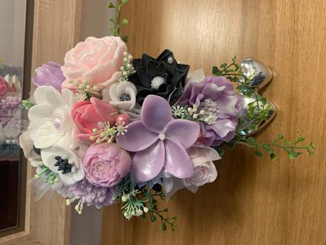 Mydlova kytica v mušli keramika, 