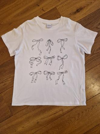 Fievcenske tricko biele kratky rukav 152, bershka,152