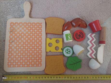 Drevene potraviny do kuchynky,