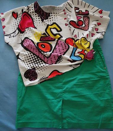 Crop blúzka do sukňou pre moletky, xxl