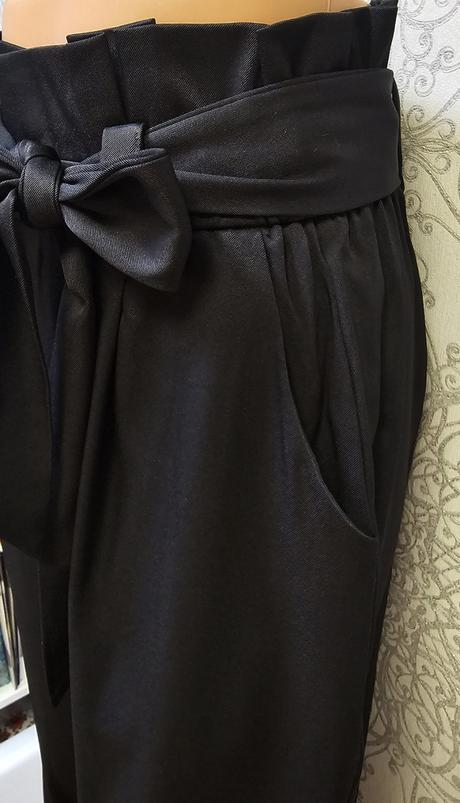 Široké nohavice s mašľou, m