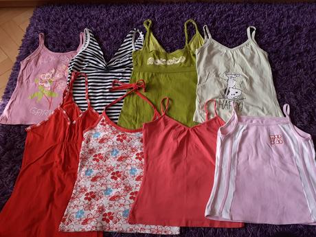 Sada 8 ks tričiek na ramienka, veľ. xs / s, xs
