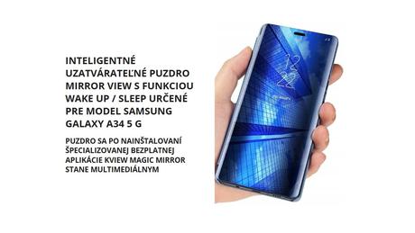 Uzatvárateľné púzdro, obal na samsung a34+sklo, samsung