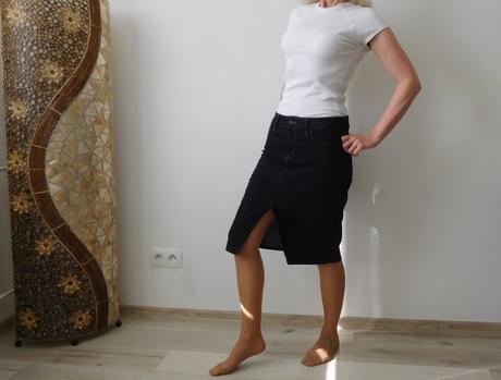 Riflová suknička 40v,, f&f,40