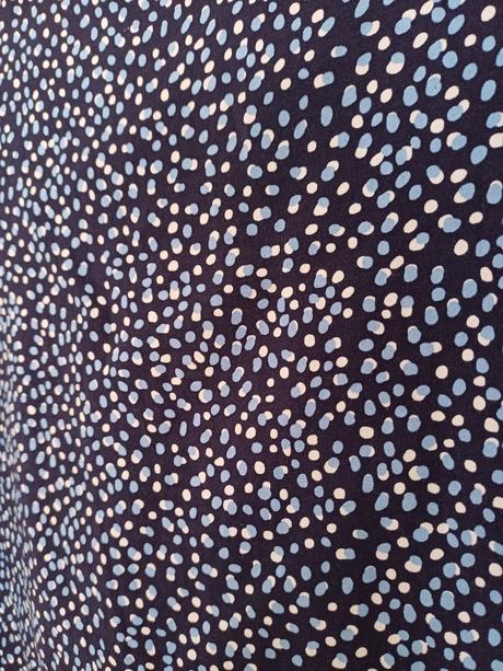 Dámska modrá vzorovaná blúzka, 48