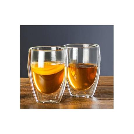 Dvojstenné sklenené termo poháre - 350 ml - 2 ks,