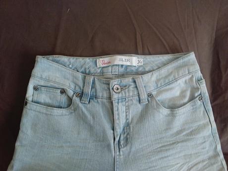 Nohavice - denim slim - 36, denim,s