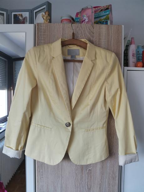 Dámske žlté sako, h&m,m