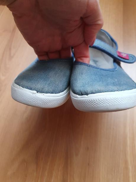 Plátené riflové balerínky č.34, 34