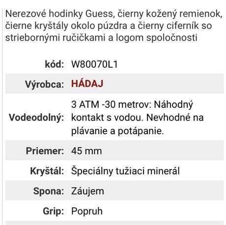 Originál guess hodinky, guess