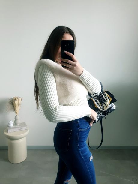 Mikina s kožušinou s, bershka,s