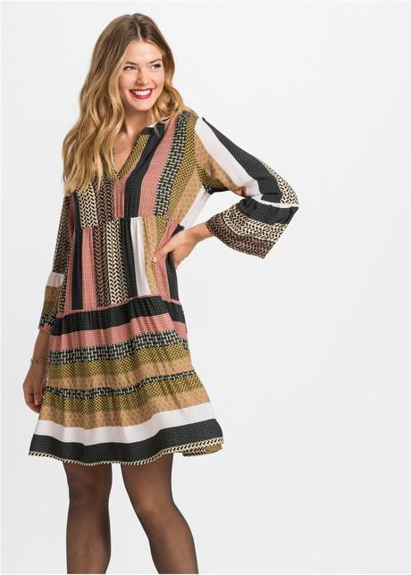 Ľahké viskózové šaty rainbow, bonprix,s