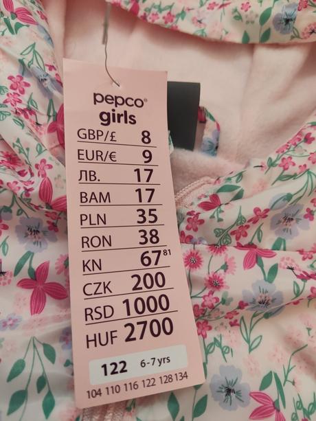 Prechodná bunda nova, pepco,122