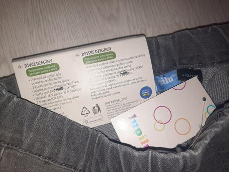 Nové džegíny, lupilu,122 / 128