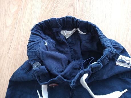 Tmavomodré ľanové nohavice, lupilu,68