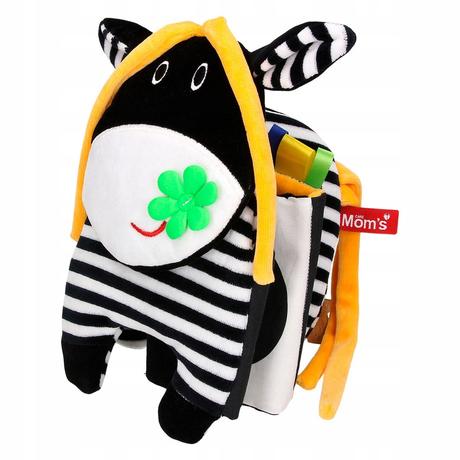 Textilná knižka kravička,