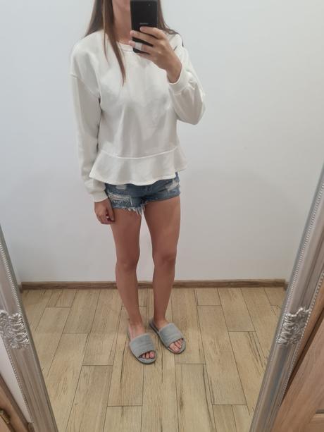 Peplum mikina, zara,36