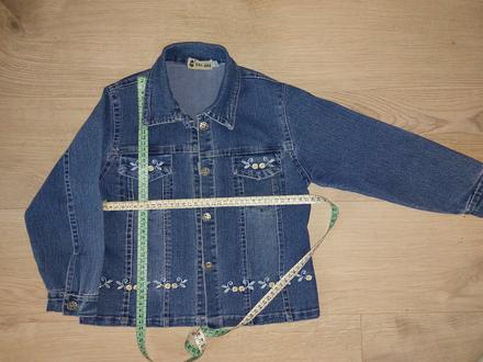 Rifľová bunda s kvietkami 116-122, 122