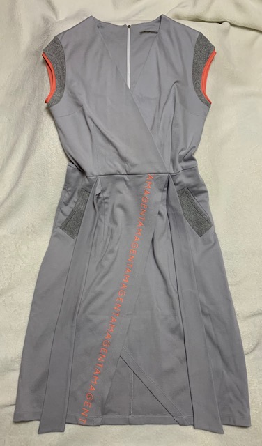 Šaty s oranžovým nápisom zn. magenta, m