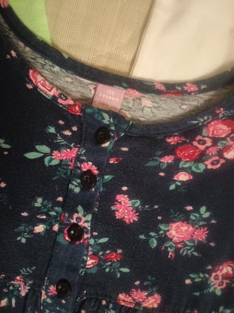 Tmavomodre saty s ruzickami 122, dopodopo,122