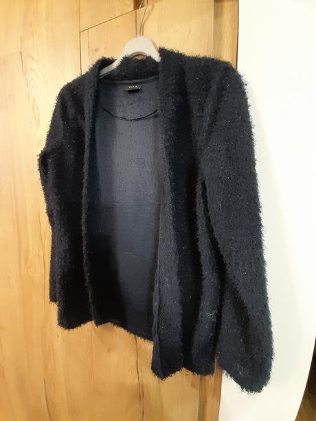 Kardigan/sveter tmavomodrý trblietavý, xl