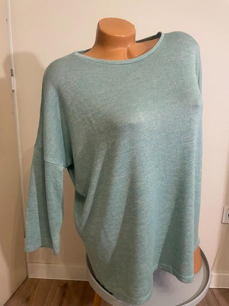 Mentolový oversize sveter, vero moda, s