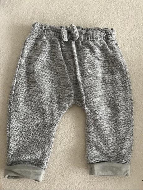 Šedé pudlové tepláčky s mašlou, f&f,68