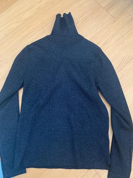 Zara tenký čierny ligotkavy rolak, zara,xs